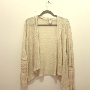 Crochet accent cardigan